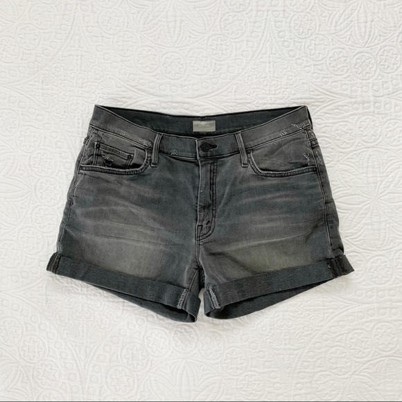 MOTHER Dropout Cuff Distressed Short - Picture 3 of 7